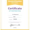 Construction Line Gold Certificate